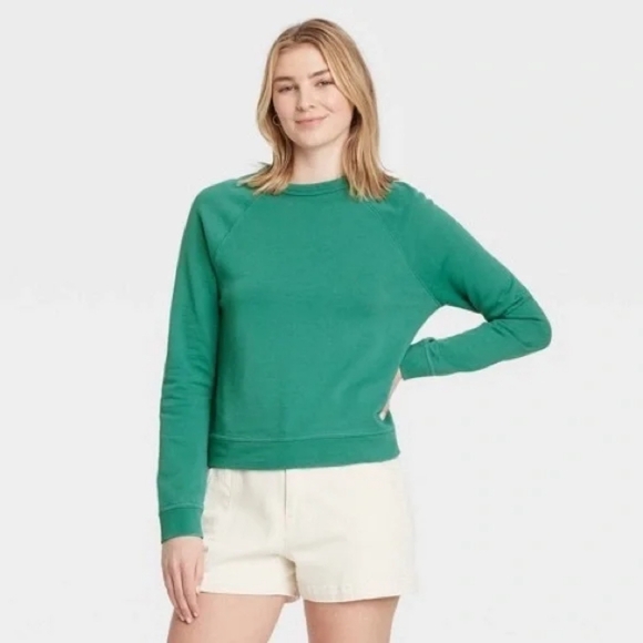 Universal Thread Teal Grean Blue Terry Sweatshirt Sz XL - Picture 1 of 6